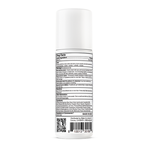 CBD Living Freeze Roll On back label