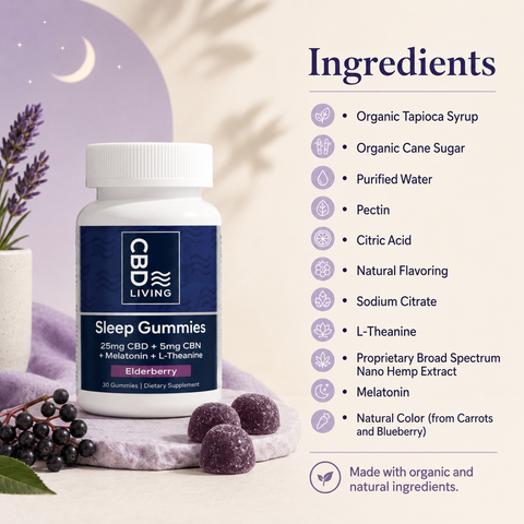 CBD Living Sleep Gummies Elderberry