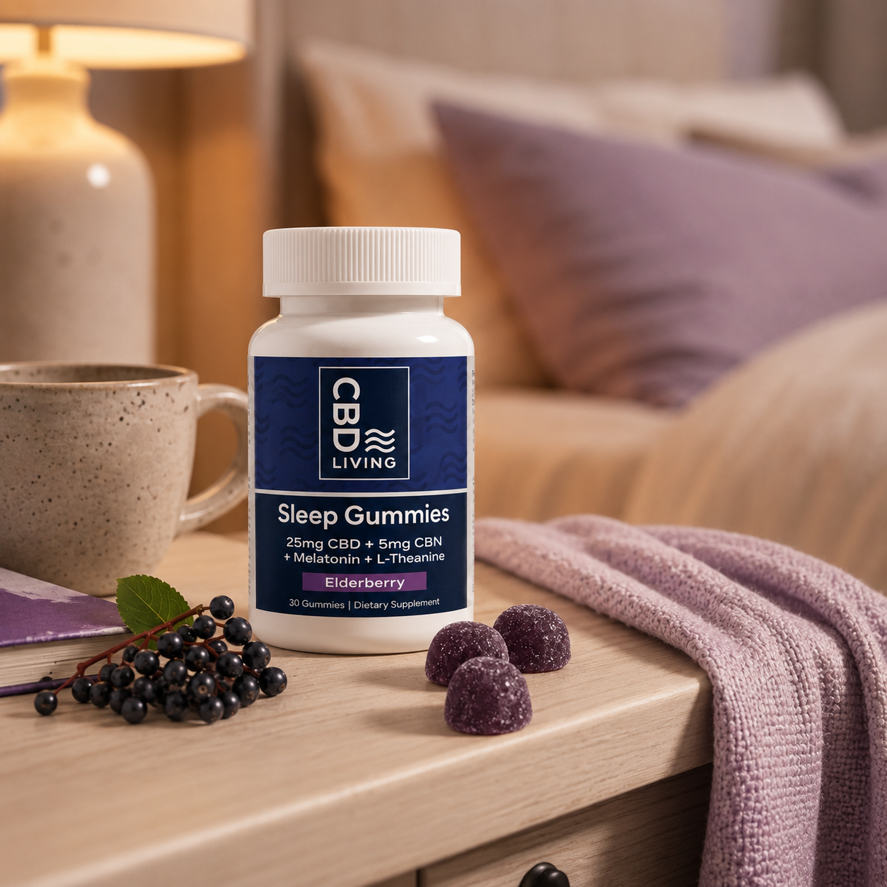 CBD Living Sleep Gummies Elderberry