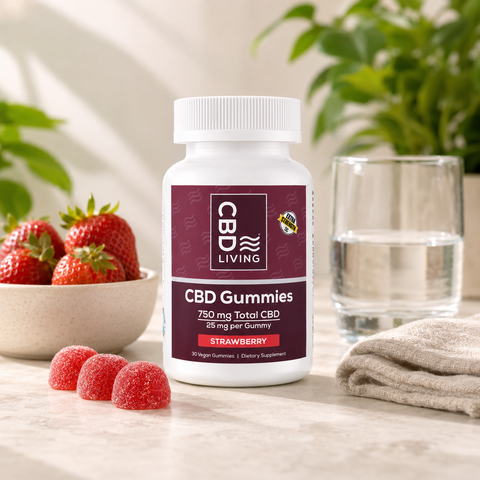 CBD Living Gummies 750mg Strawberry
