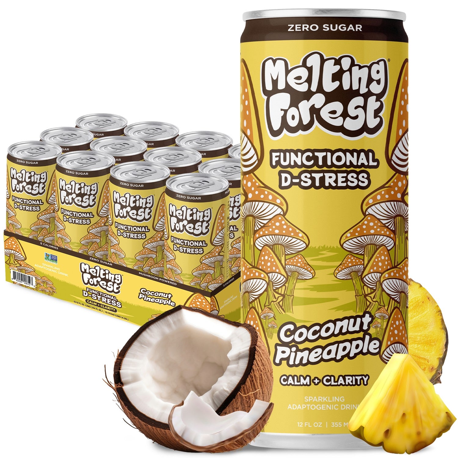 Melting Forest Functional D-Stress Coconut Pineapple - 12-pack case