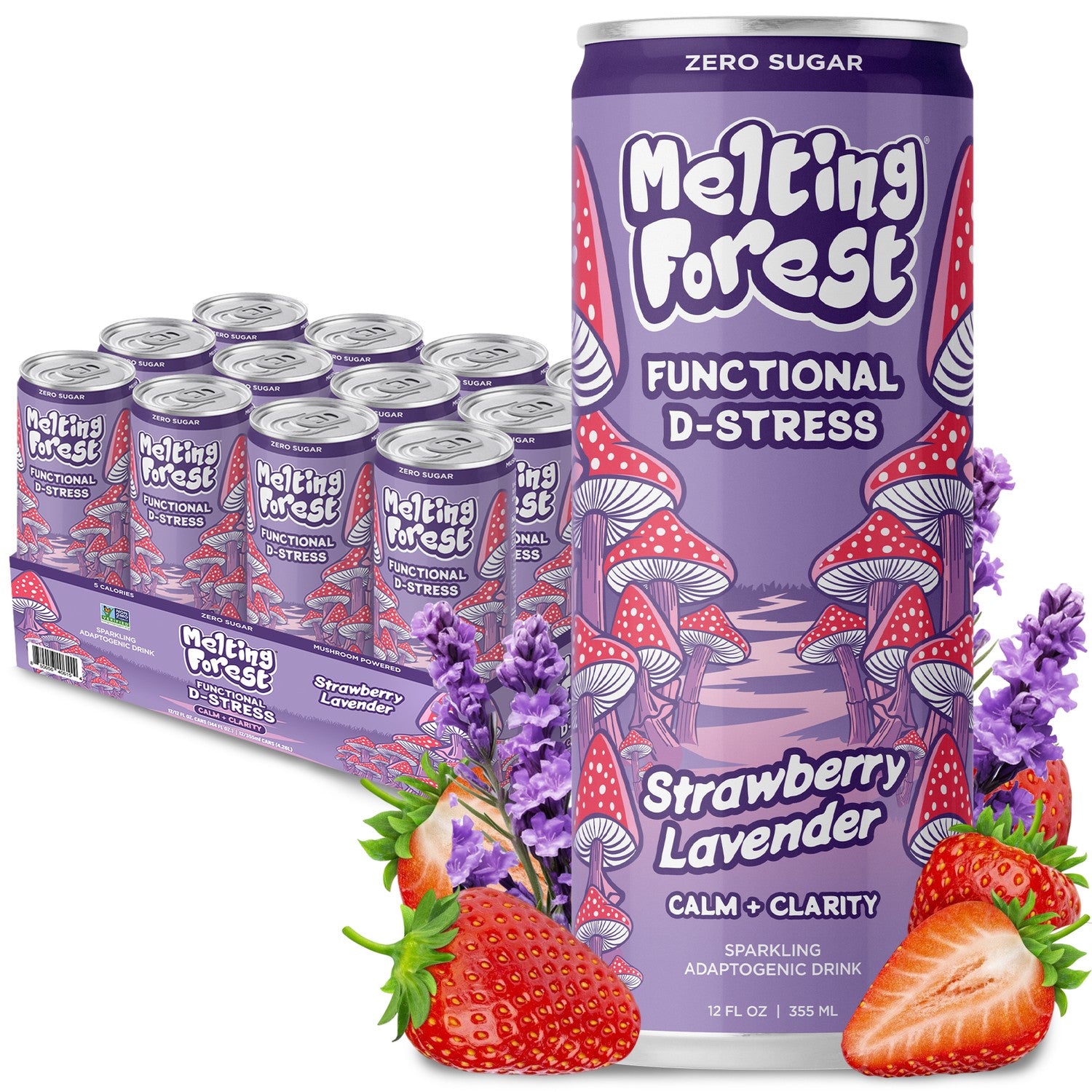 Melting Forest Functional D-Stress Strawberry Lavender - 12-pack case