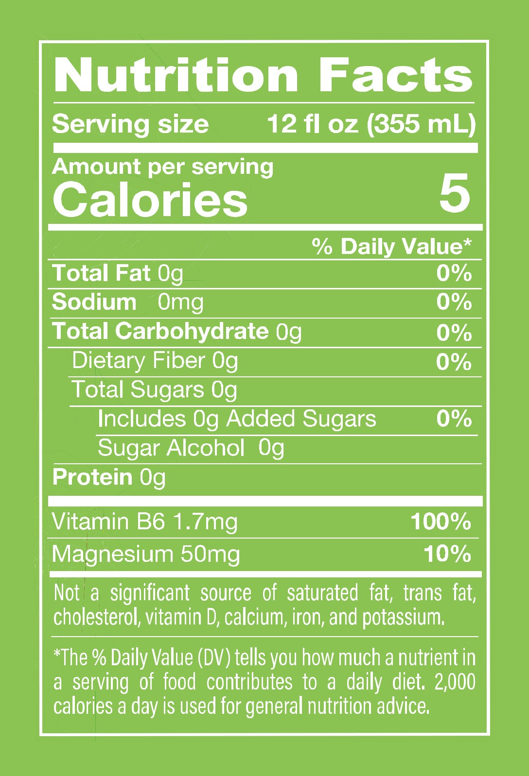 Melting Forest Functional D-Stress Yuzu Lime - Nutrition Facts