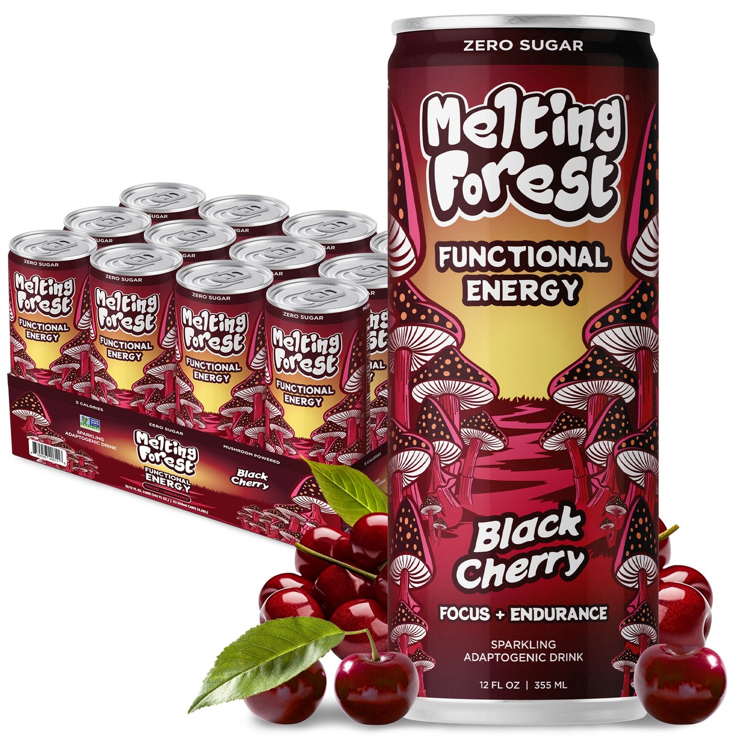 Melting Forest Functional Energy Black Cherry - 12-pack case