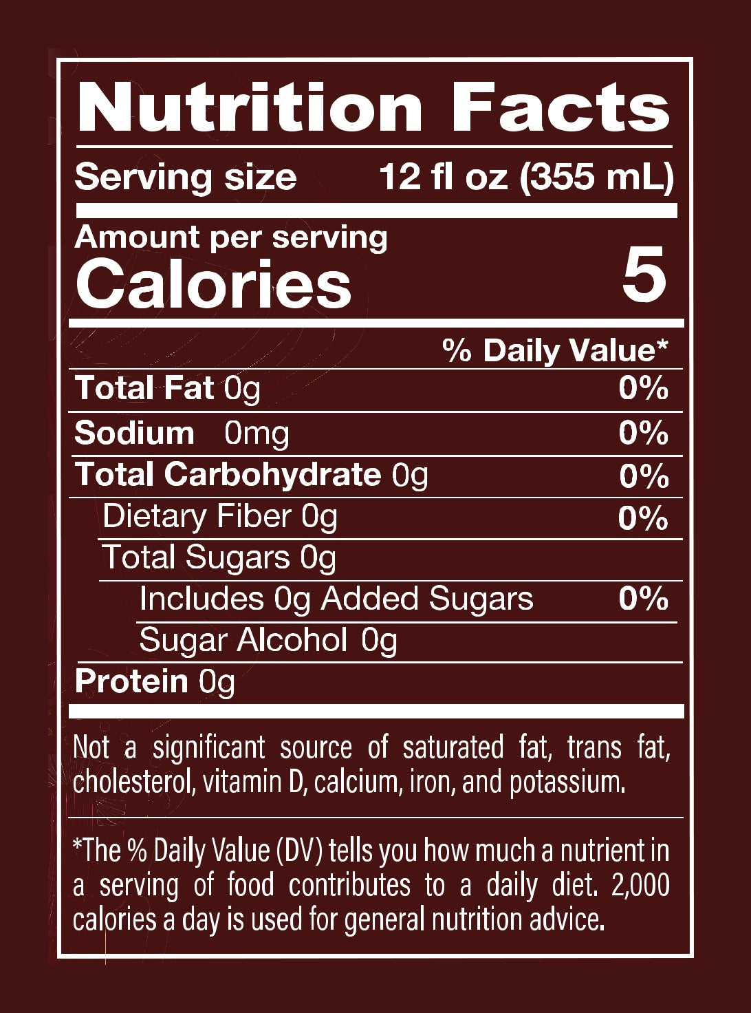 Melting Forest Functional Energy Black Cherry - Nutrition Facts