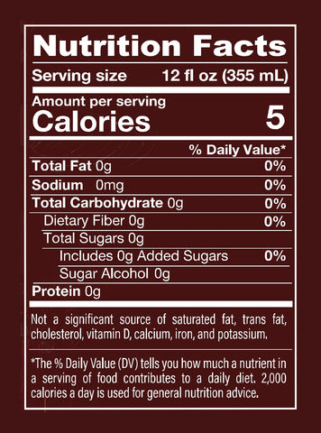 Melting Forest Functional Energy Black Cherry - Nutrition Facts