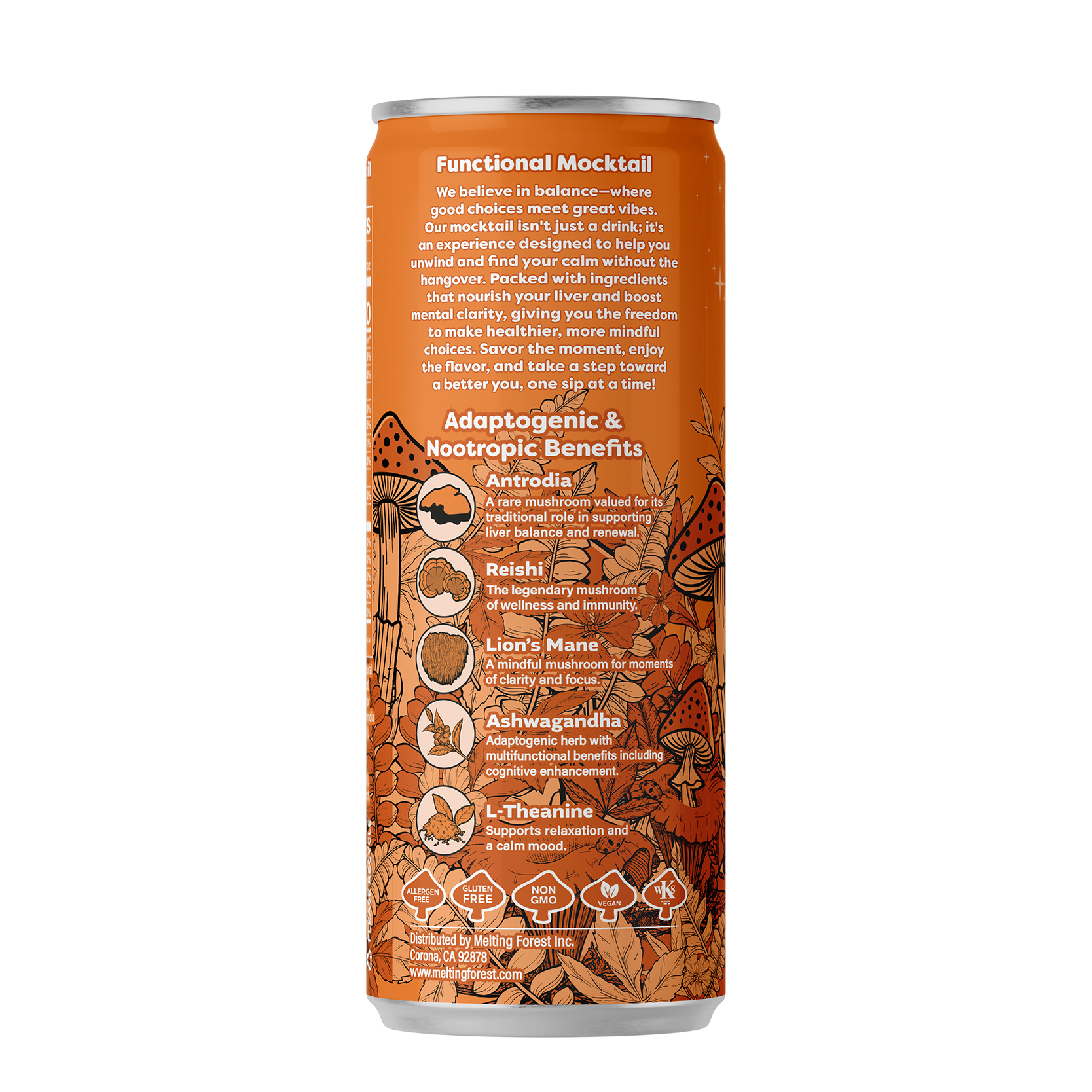 Melting Forest Functional Mushroom Mocktails — Master Case (6 x 4-packs)