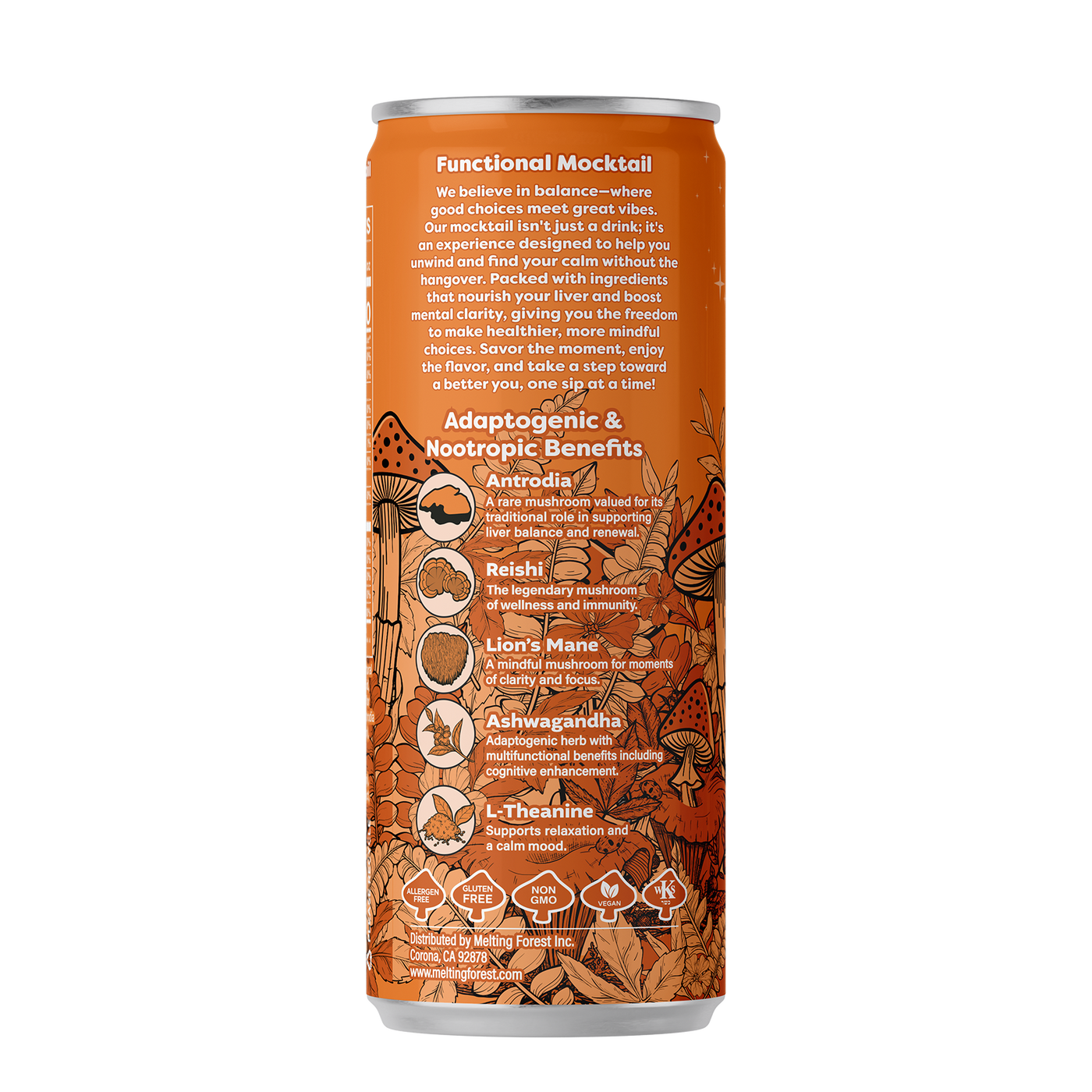 Melting Forest Functional Mushroom Mocktails — Master Case (6 x 4-packs)