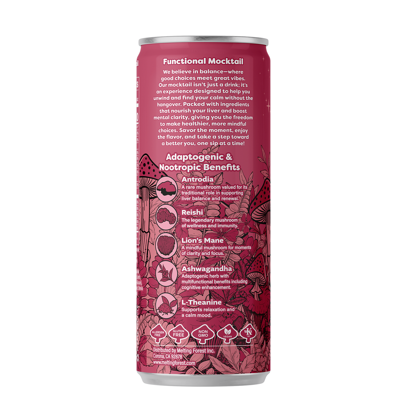 Melting Forest Functional Mushroom Mocktails — Master Case (6 x 4-packs)