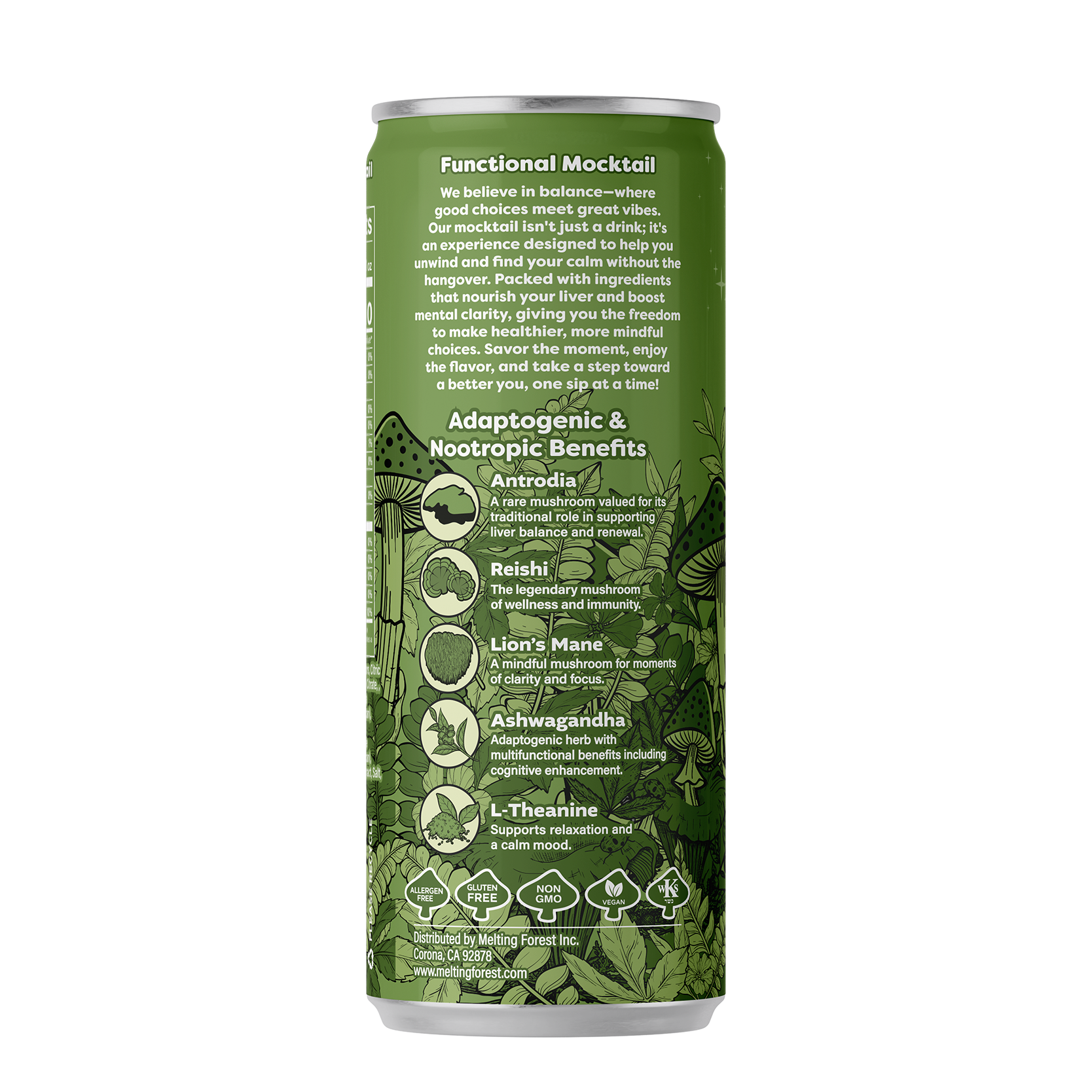 Melting Forest Functional Mushroom Mocktails — Master Case (6 x 4-packs)