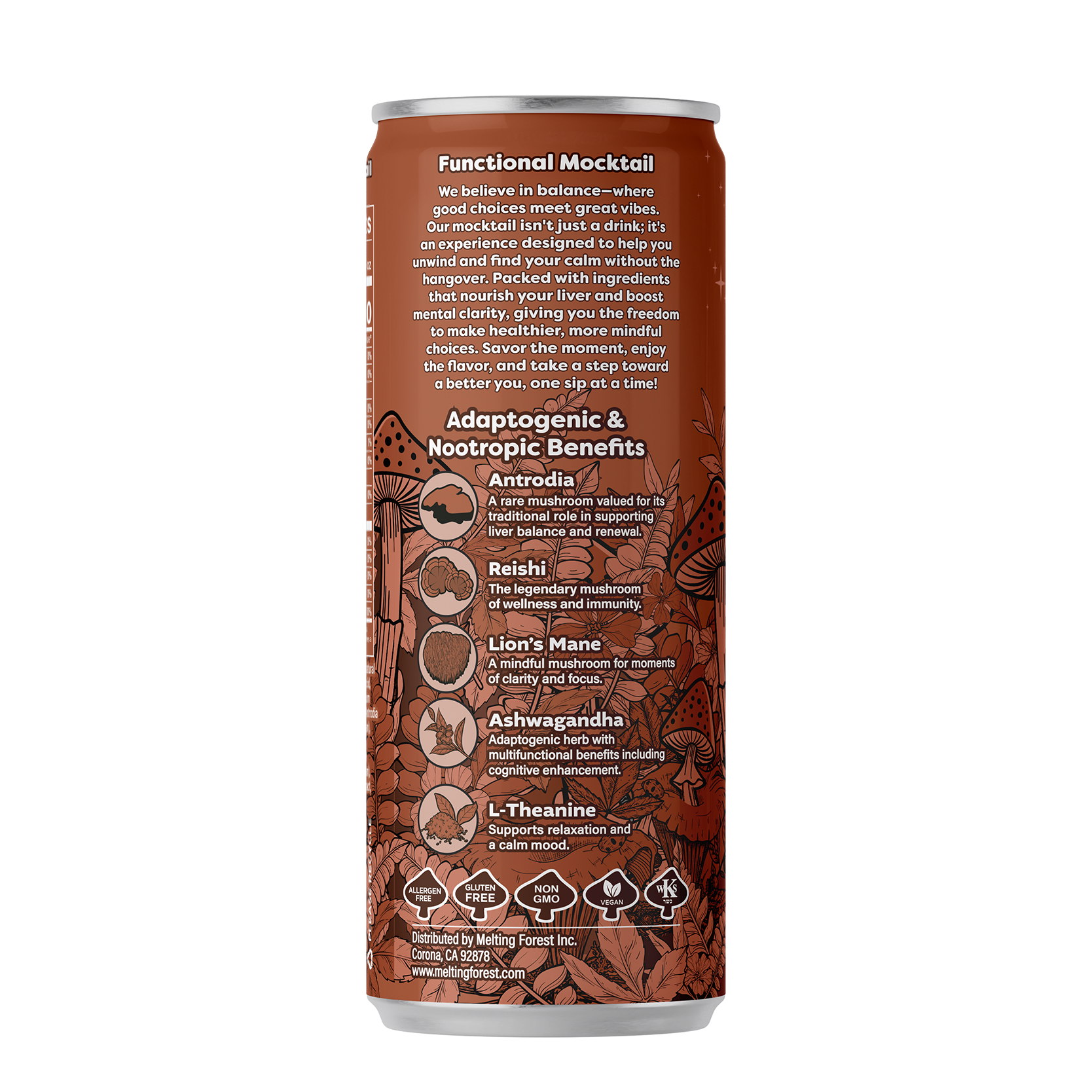 Melting Forest Functional Mushroom Mocktails — Master Case (6 x 4-packs)