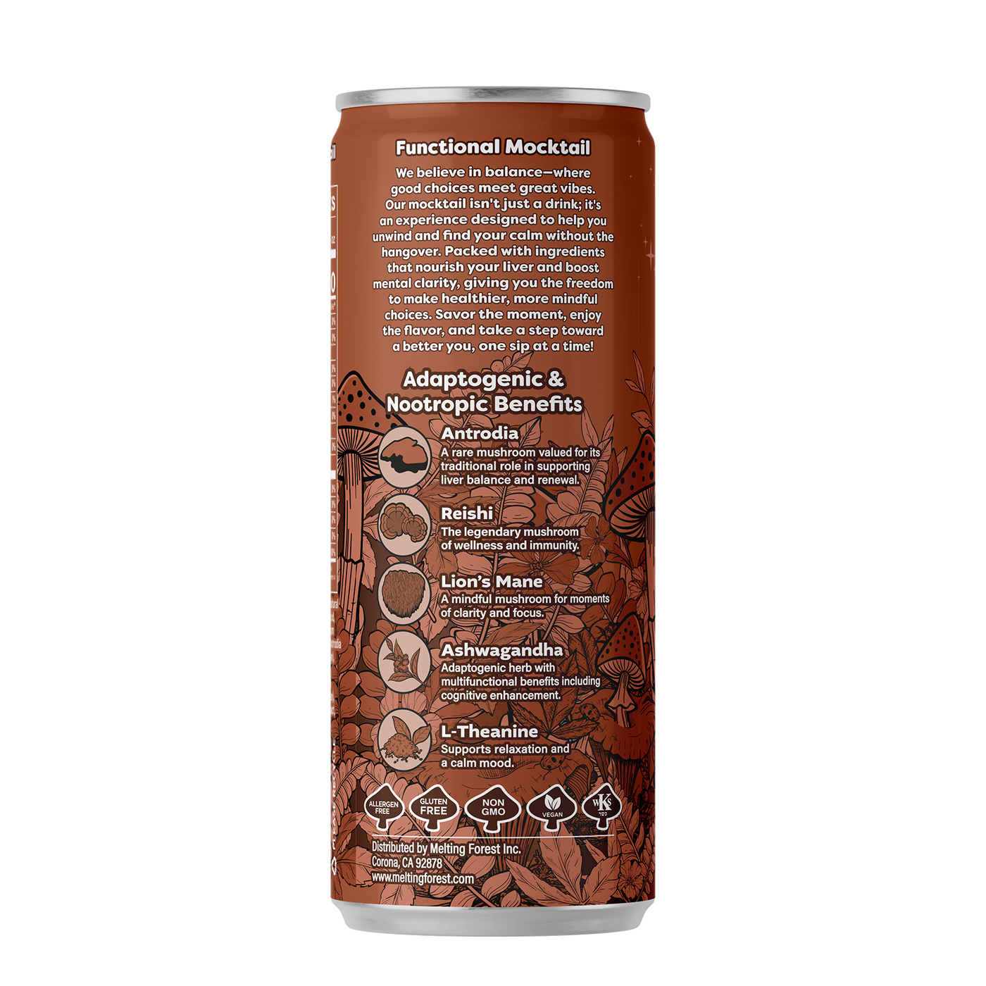 Melting Forest Functional Mushroom Mocktails — Master Case (6 x 4-packs)