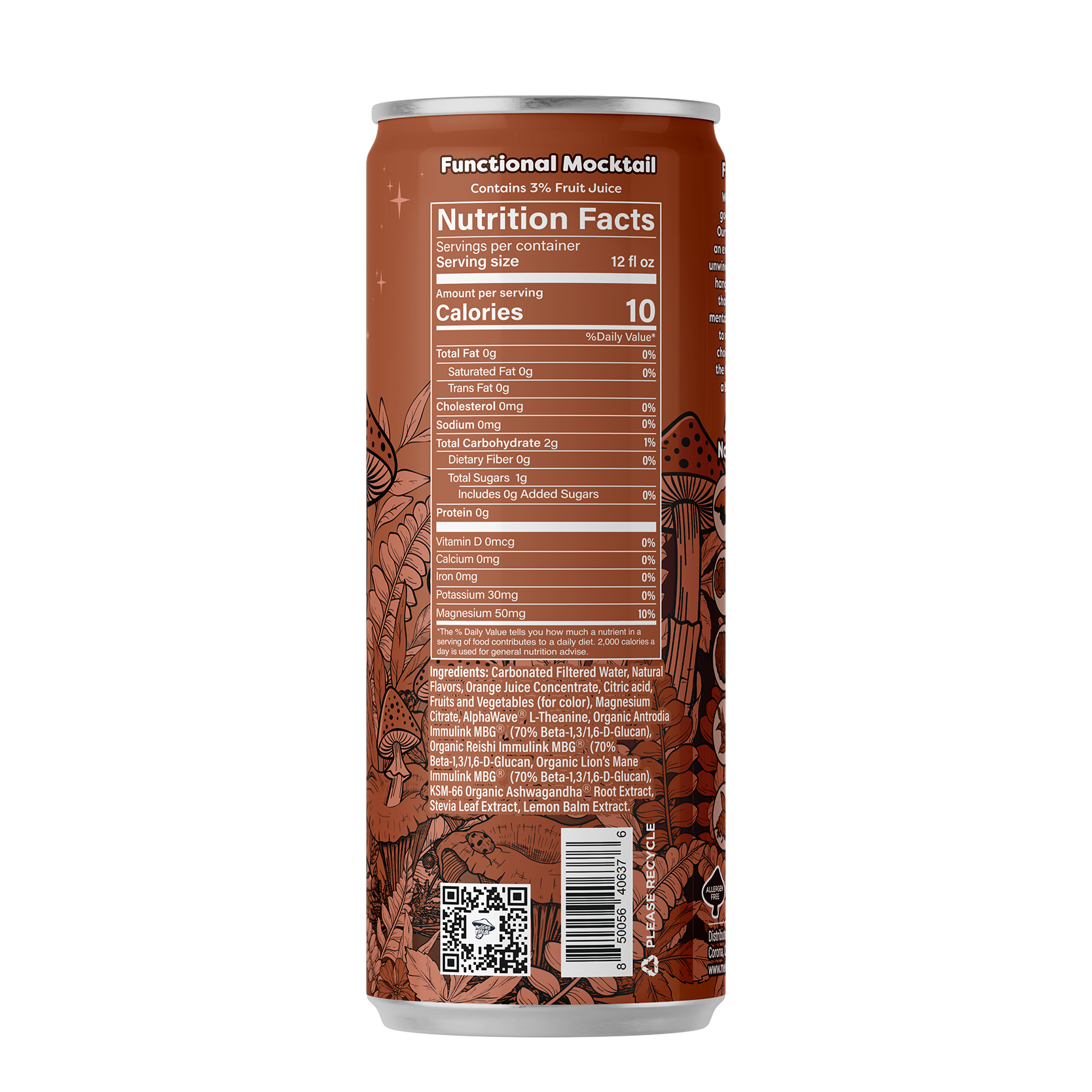 Melting Forest Functional Mushroom Mocktails — Master Case (6 x 4-packs)