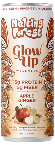 Melting Forest Glow Up Sparkling Collagen Protein - Apple Ginger 12 Pack