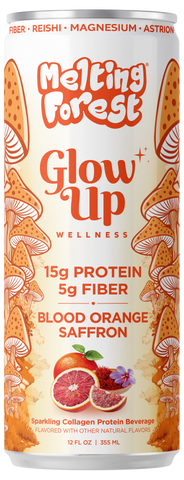 Melting Forest Glow Up Sparkling Collagen Protein - Blood Orange Saffron 12 Pack