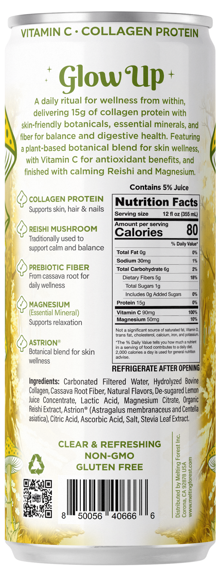 Melting Forest Glow Up Rosemary Lemon - back label
