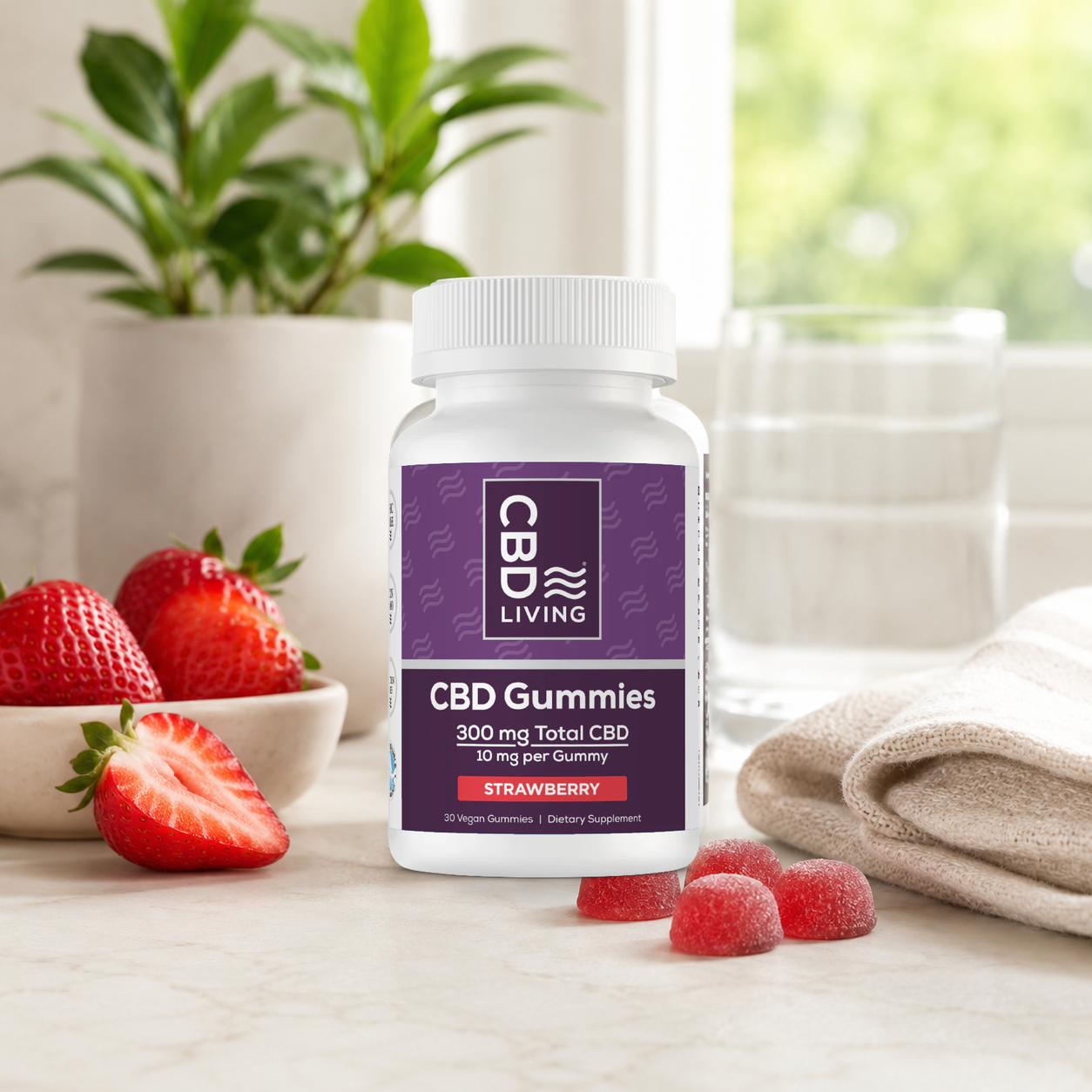 CBD Living Gummies 300mg Strawberry