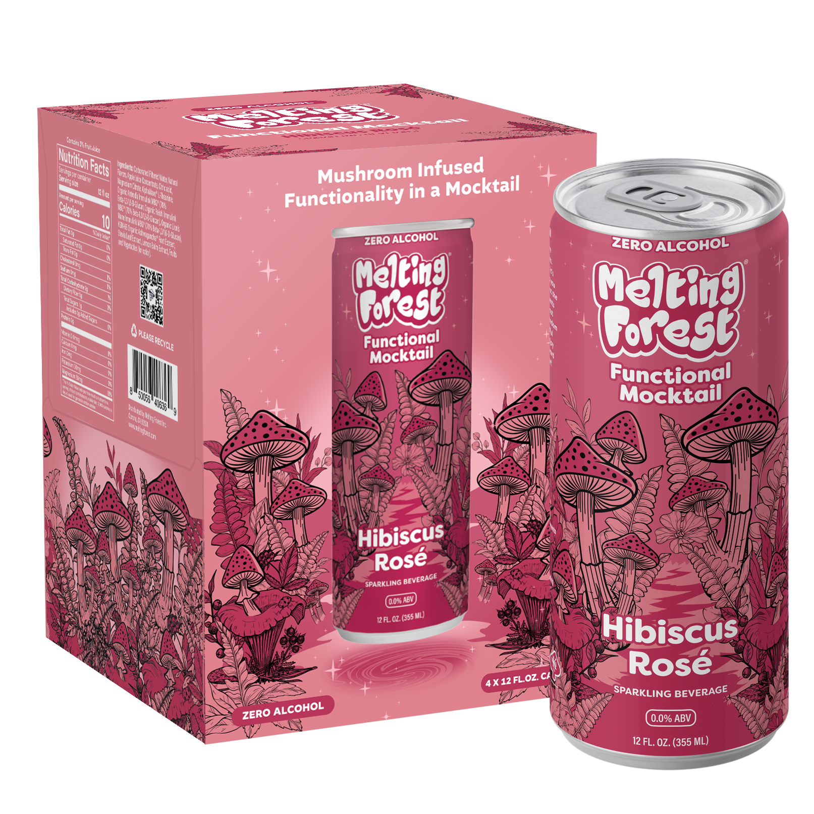 Melting Forest Functional Mushroom Mocktails — Master Case (6 x 4-packs)