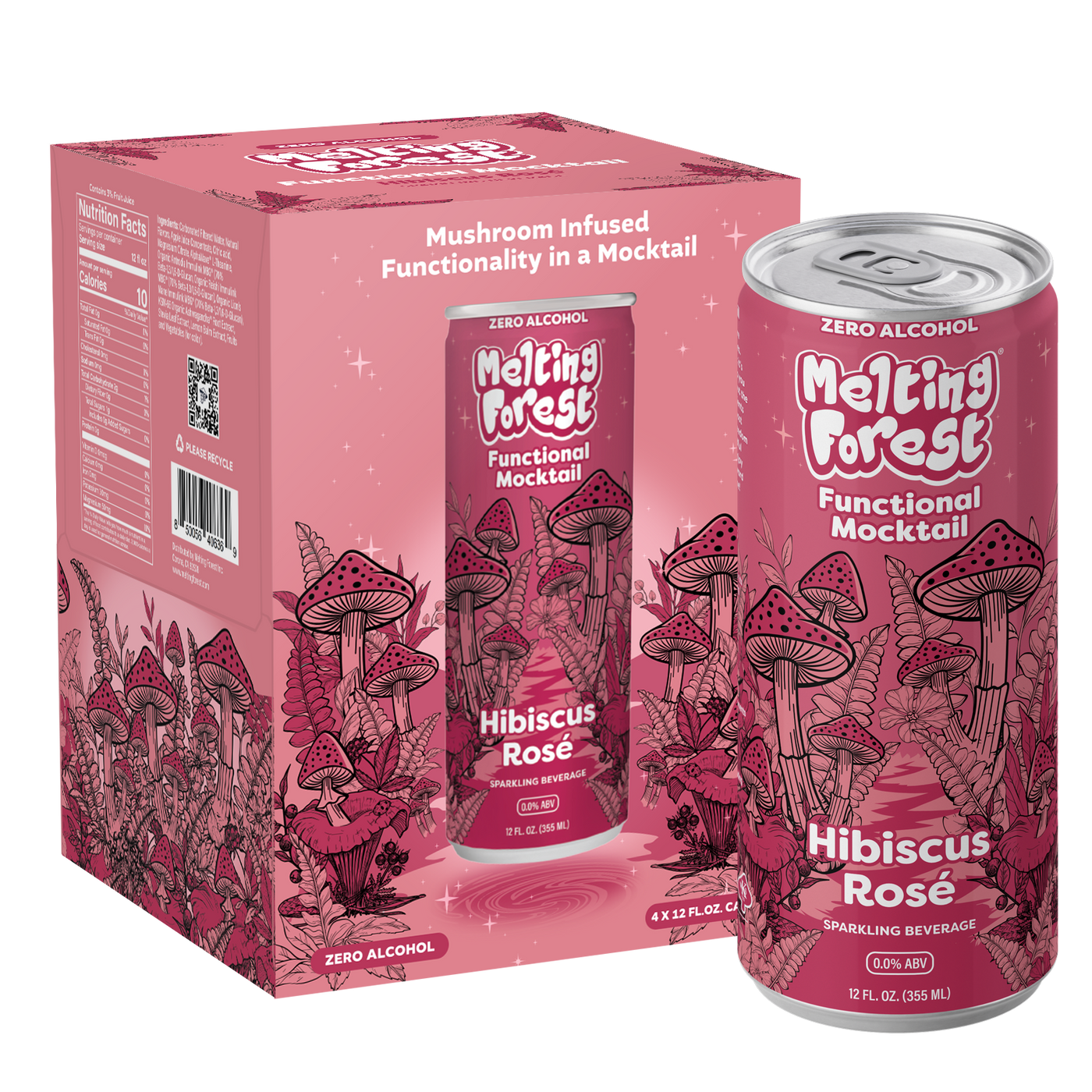 Melting Forest Functional Mushroom Mocktails — Master Case (6 x 4-packs)
