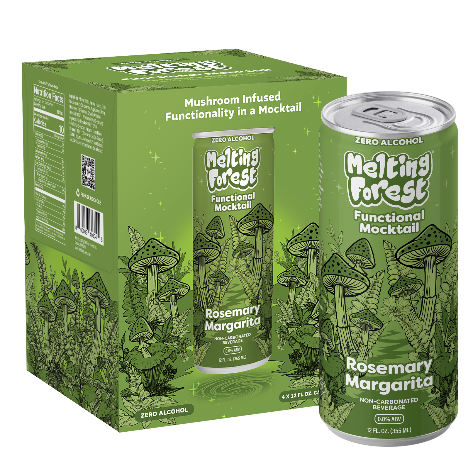 Melting Forest Functional Mushroom Mocktails — Master Case (6 x 4-packs)
