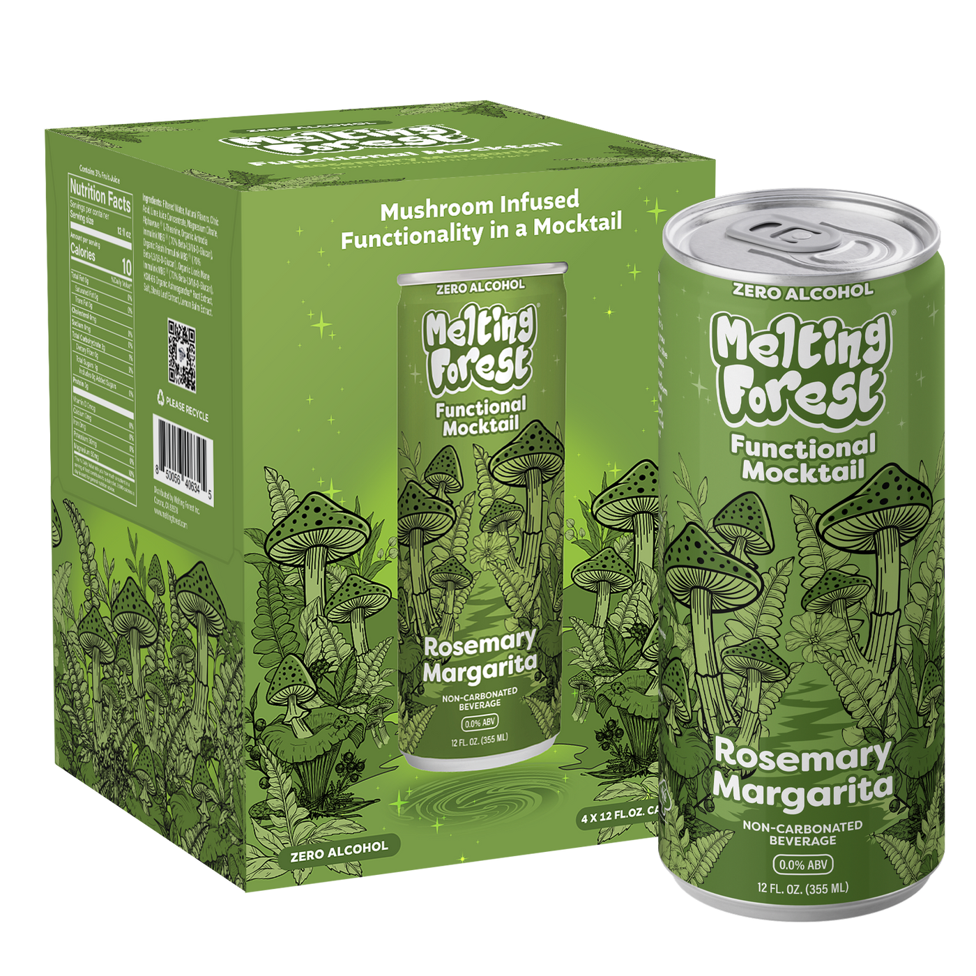 Melting Forest Functional Mushroom Mocktails — Master Case (6 x 4-packs)