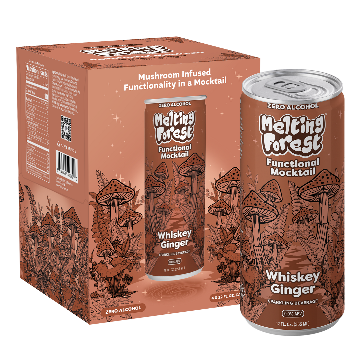 Melting Forest Functional Mushroom Mocktails — Master Case (6 x 4-packs)