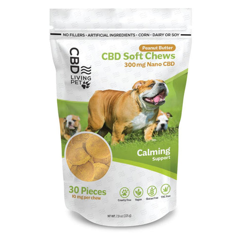 CBD Chews for Dogs 300mg - Peanut Butter Calming Chews