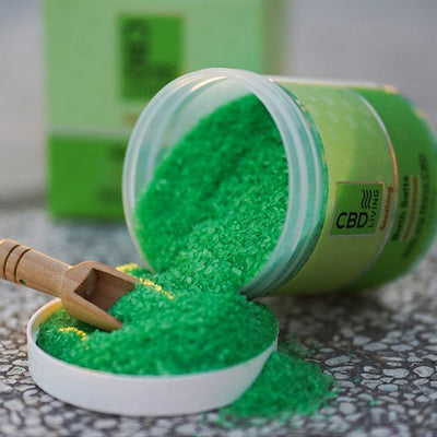 Eucalyptus Bath Salts Lid Open