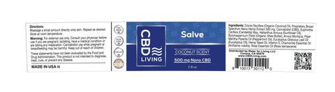 CBD Living Salve (500mg) Flat View Label