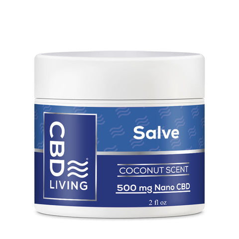 CBD Living Coconut Scent Salve (500mg Nano CBD) 2 Oz Box